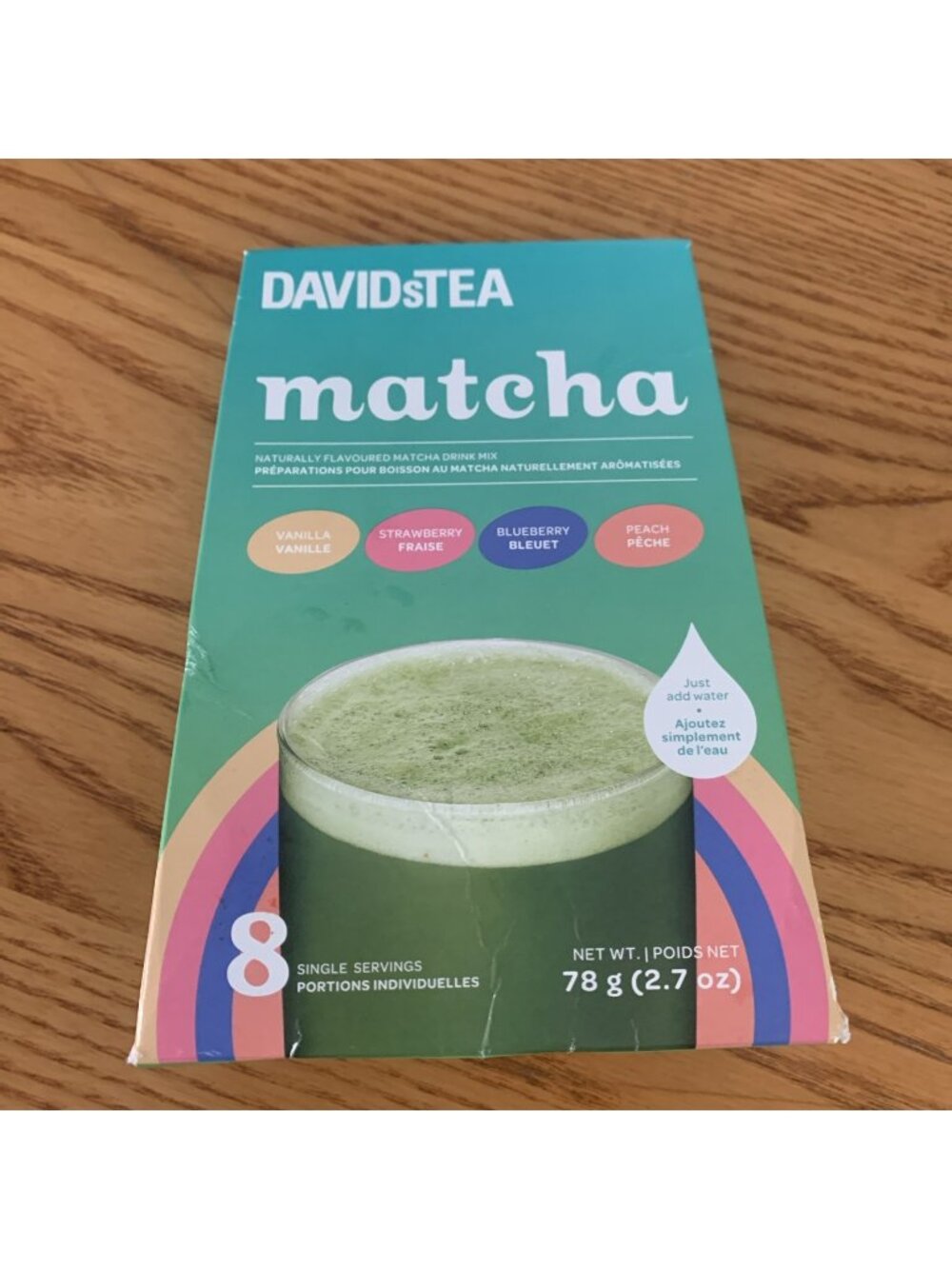 DAVIDsTEA  Matcha Drink Mix Vanilla Strawberry Blueberry Peach David’s Tea